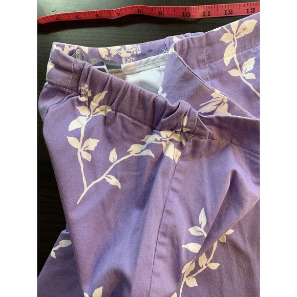 Koret Pants Women's 8 Stretch Zipper‎ Purple Floral Office Church 19" Inseam - Picture 10 of 14